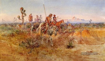 Indianer und Cowboy Werke - Navajo Trackers Inder Charles Marion Russell Indianer